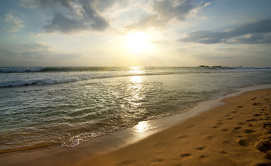 Image showing Ocean in evening