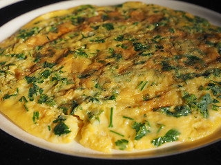 Image showing Parsley cilantro omelette