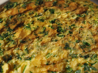 Image showing Parsley cilantro omelette