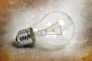 Image showing Old lightbulb isolated on a white background