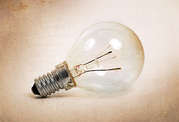 Image showing Old lightbulb isolated on a white background