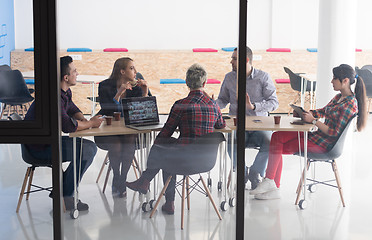 Image showing startup business team on meeting at modern office