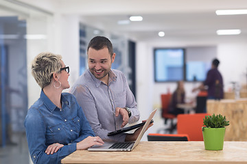 Image showing startup business team on meeting at modern office