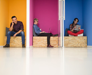 Image showing group of business people in creative working  space