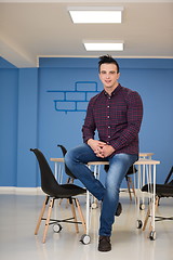 Image showing young startup business man portrait at modern office