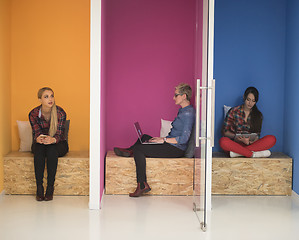 Image showing group of business people in creative working  space