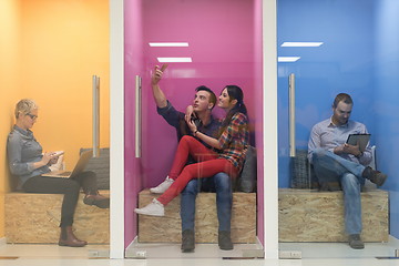 Image showing group of business people in creative working  space