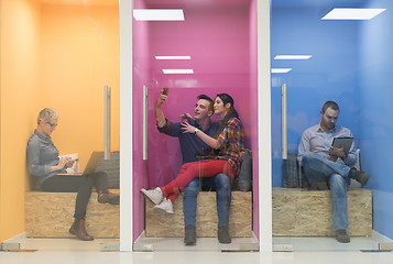 Image showing group of business people in creative working  space