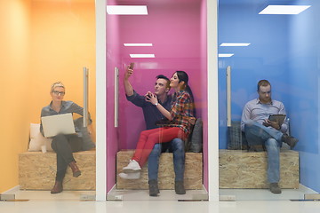 Image showing group of business people in creative working  space