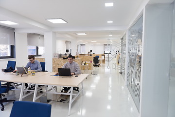 Image showing startup business, woman  working on laptop