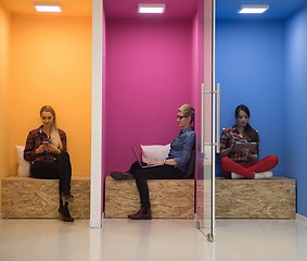 Image showing group of business people in creative working  space