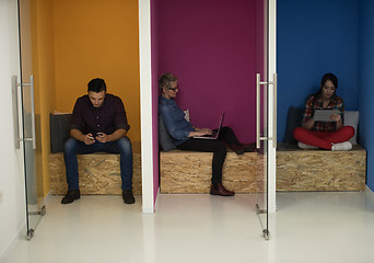 Image showing group of business people in creative working  space