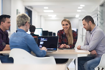 Image showing startup business team on meeting at modern office