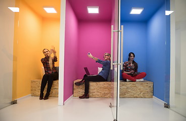 Image showing group of business people in creative working  space