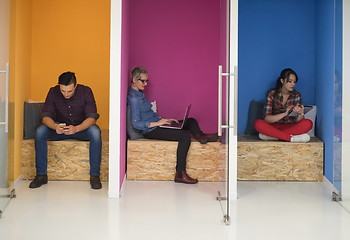 Image showing group of business people in creative working  space