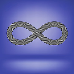 Image showing Striped Infinity Icon