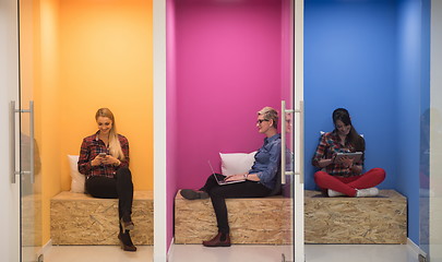 Image showing group of business people in creative working  space