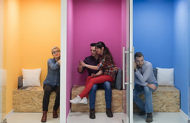 Image showing group of business people in creative working  space