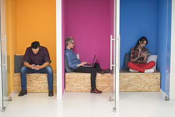 Image showing group of business people in creative working  space