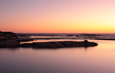 Image showing Golden glow at Curl Curl