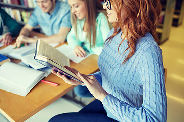 Image showing close up of students reading books at school