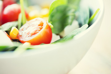 Image showing close up of vegetable salad bowl