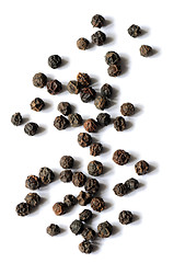 Image showing Close-up of black peppercorns