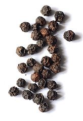 Image showing Close-up of black peppercorns