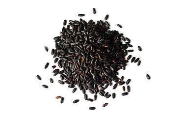 Image showing Uncooked, organic Black Rice