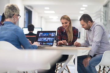 Image showing startup business team on meeting at modern office