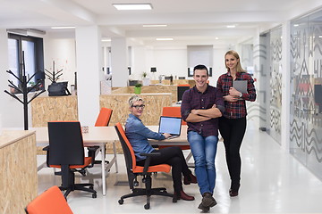 Image showing business people group portrait at modern office