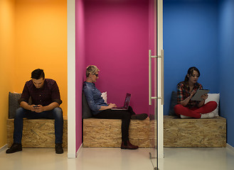 Image showing group of business people in creative working  space