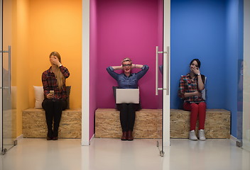 Image showing group of business people in creative working  space