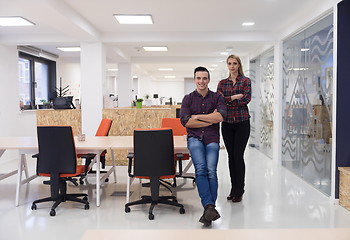 Image showing business people group portrait at modern office