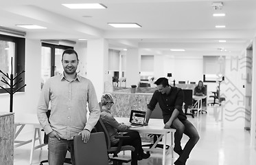 Image showing young startup business man portrait at modern office