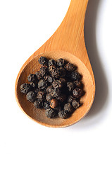 Image showing Close-up of black peppercorns