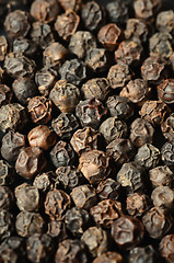 Image showing Close-up of black peppercorns