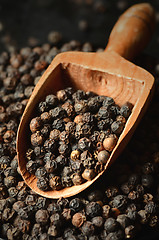 Image showing Close-up of black peppercorns