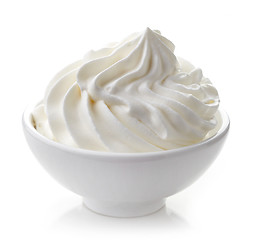 Image showing bowl of whipped cream