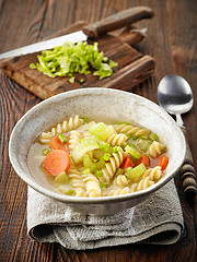 Image showing bowl of vegetarian soup