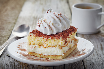 Image showing cake with whipped cream