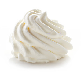 Image showing whipped cream on white background