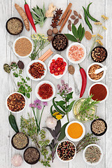 Image showing Abstract Herb and Spice Background
