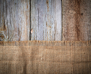 Image showing wooden and linen background