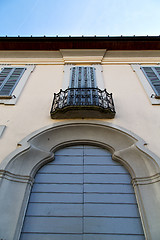 Image showing brown door  europe  italy        in  the milano    window closed