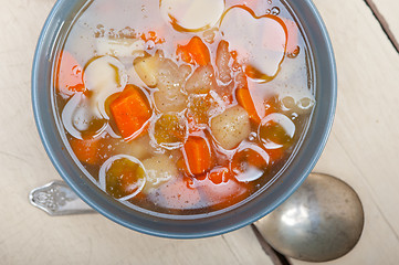 Image showing Traditional Italian minestrone soup 