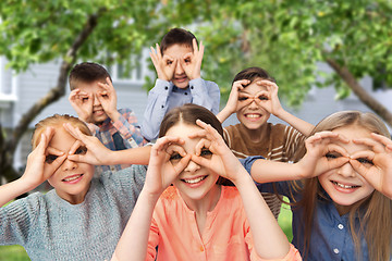 Image showing happy children making faces and having fun