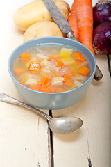 Image showing Traditional Italian minestrone soup 