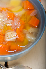 Image showing Traditional Italian minestrone soup 