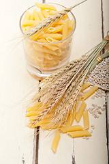 Image showing Italian pasta penne with wheat